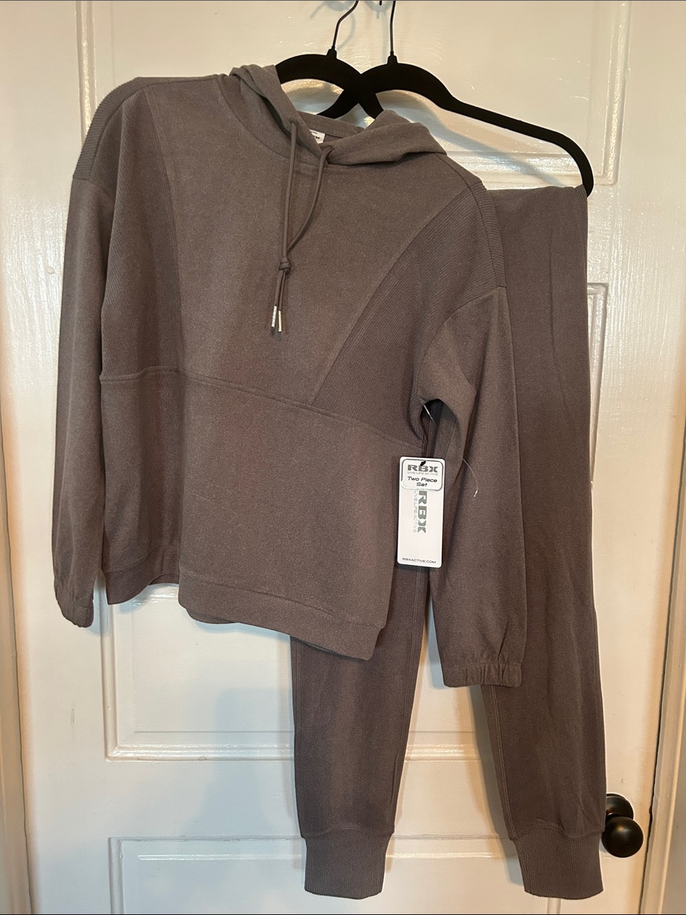 RBX Women's Hoodie & Jogger Set - Brown